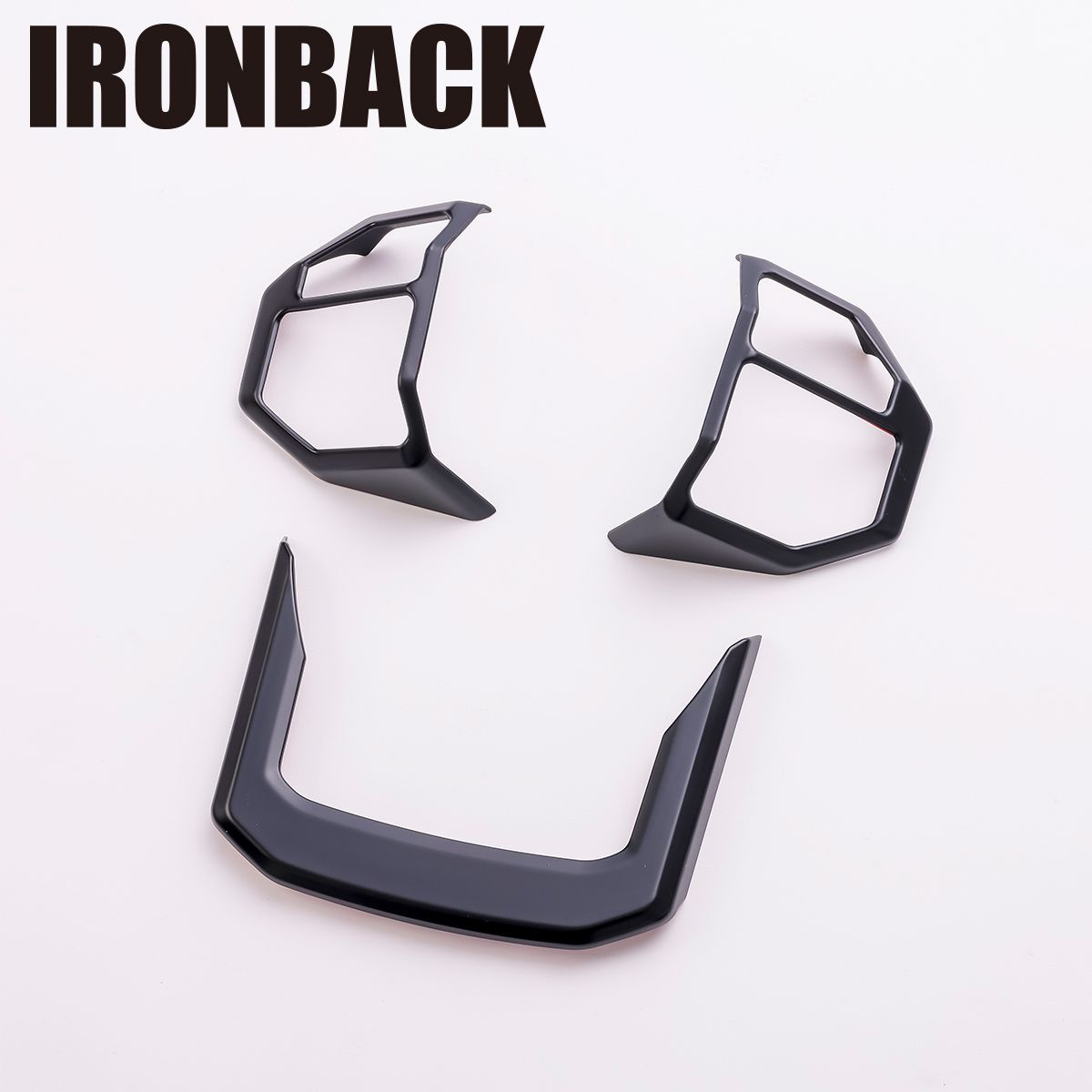 Rakuten - IRONBACK ンドクルーザー250 ランクル250 VX GX ZX 内装 マットブラック 黒 アクセサリー ステアリングガーニッシュ ステアリングカバー