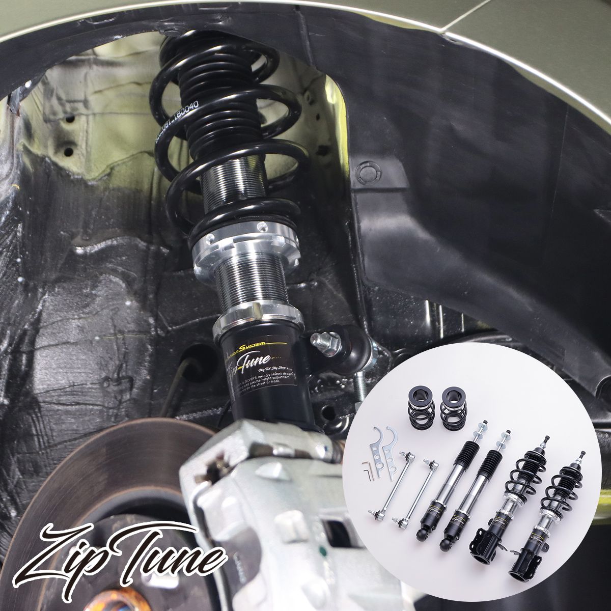 ZIPTUNE フルタップ 車高調 SUZUKI ZC33S スイフト スイフトスポーツ 24段減衰調整付 SWIFT ジップチューン
