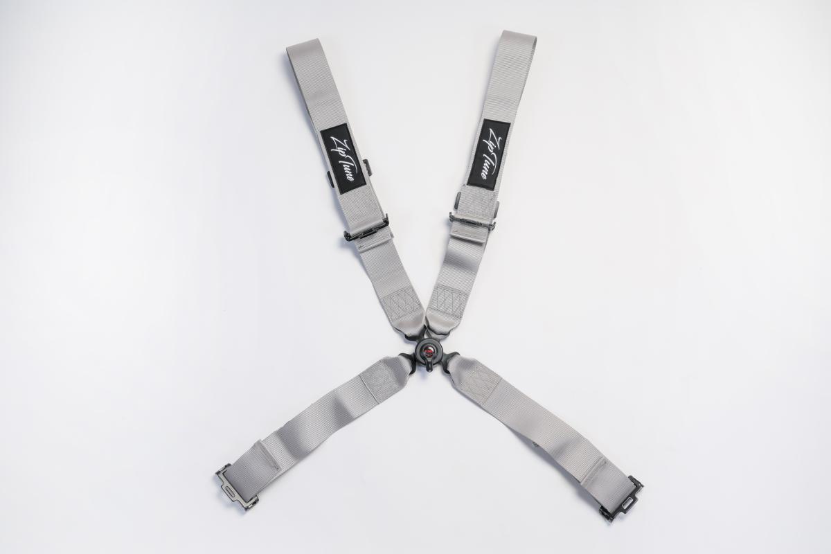 ZIPTUNE 4点式 レーシングハーネス シートベルト シルバー 銀 カムロック式 3イン...