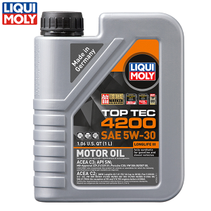 【7/4〜10●P10倍!要エントリー】LIQUI MOLY(リキモリ) トップテック4200 5W30 1L 20903 ドイツのオイル・ケミカルのトップメーカー 高性能エンジンオイル 自動車メーカーから承認(アプルーバル)されている製品 ガソリン・ディーゼル兼用 SP C3 水素化分解合成油