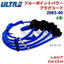 永井電子 ULTRA ブルーポイント パワープラグ 4本 シルビア S14 CS14 2083-40