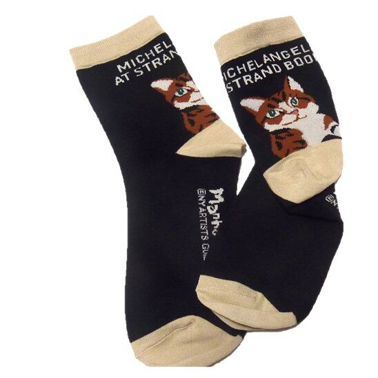 Manhattaner’s　マンハッタナーズ 　レディス 　ソックス　 靴下「お供のミケちゃん」(4)