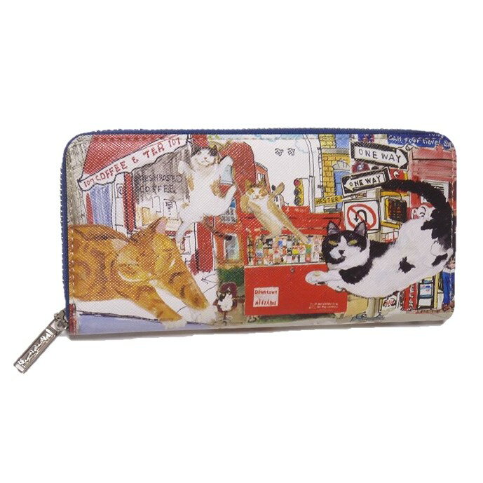 Manhattaner's　マンハッタナーズ ラウンド長財布 　「マンハッタンのライブリーキャッツ」(4)