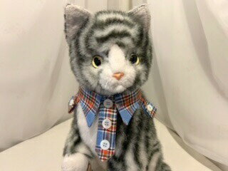 猫のお洋服「ボタンシャツ　ラルフくん（ブルー）(^^♪」キャットウェア猫服コスプレ中級者