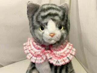 猫のお洋服「お嬢さまブラウス　ミルキーちゃん（ピンク）(^^♪」キャットウェア猫服コスプレ初心者