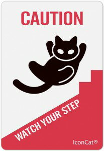 猫 ネコ ねこステッカー【WATCH YOUR STEP】