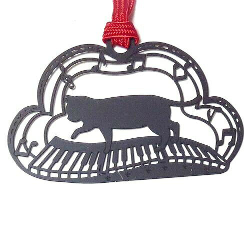 「猫と鍵盤」 【楽ギフ_包装】 「猫雑貨」「ネコグッズ」