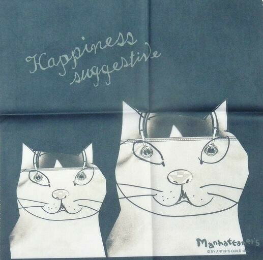 マンハッタナーズ めがねふき「バッグ猫」
