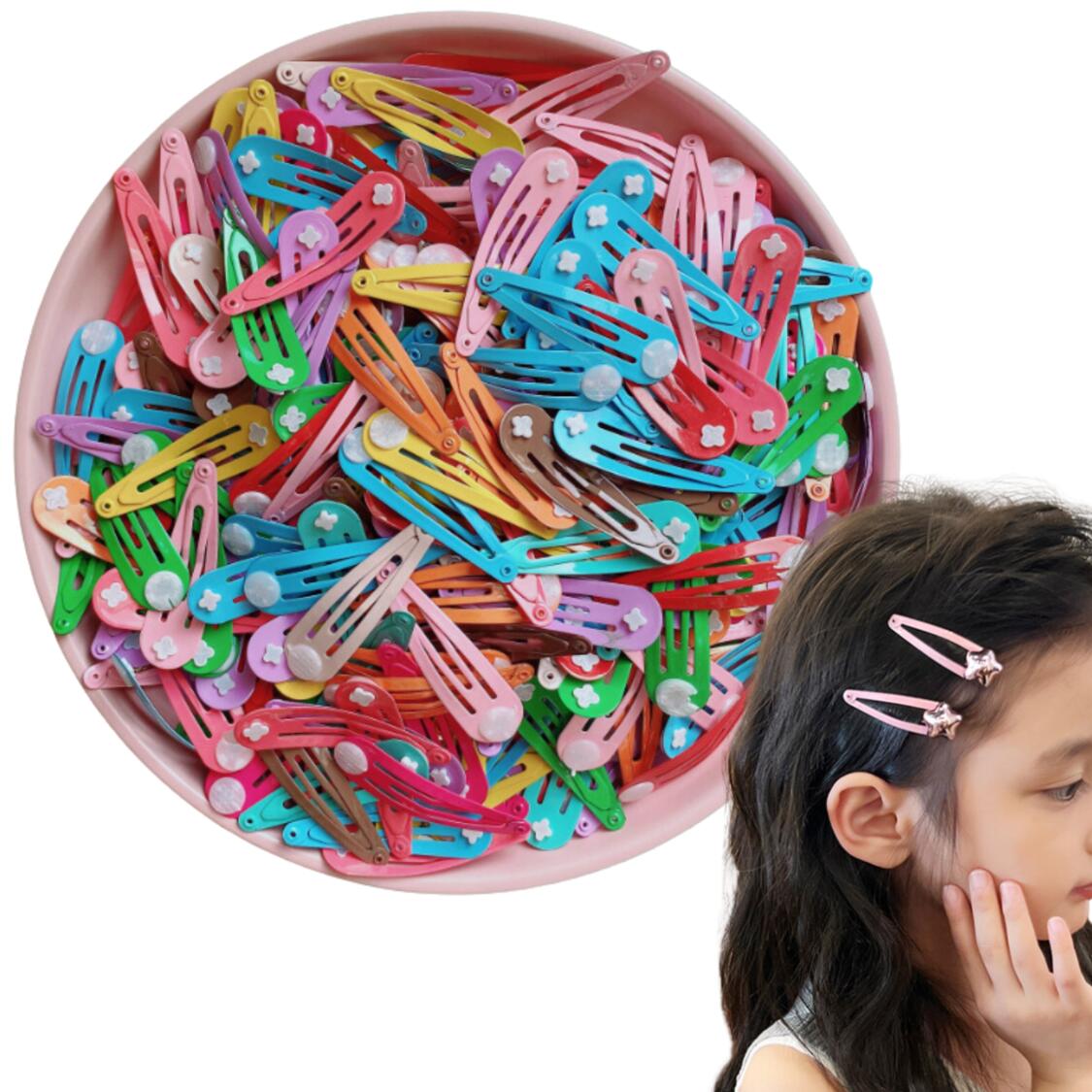 ヘアピン 混色 100個 髪留め ヘアクリップ 前髪 クリップ カラフル DIY パッチンピン ミックスカラー