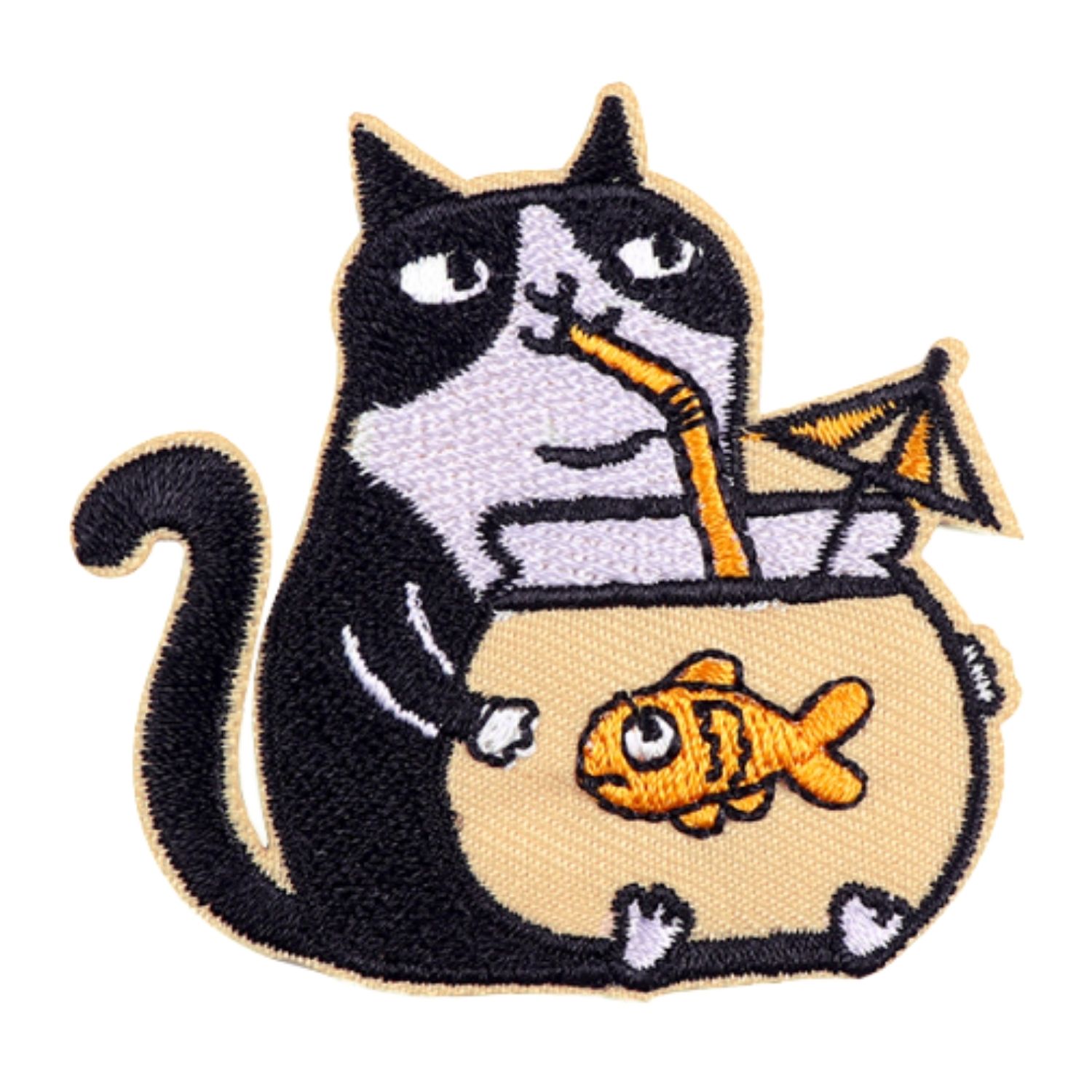 刺繍 ワッペン アイロン接着 アップリケ おしゃれ アニマルパッチ 猫 動物 装飾 手芸 DIY 個性派デザイン 雑貨風