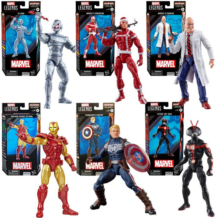 ハズブロ MARVEL マーベル レジェンド シリーズ アベンジャーズ コミック アクション フィギュア 6体セット 6インチ (15cm) アイアンマン コマンダーロジャース フューチャーアントマン ウルトロン クロスファイア エッグヘッド アメコミ おもちゃ 玩具 プレゼント