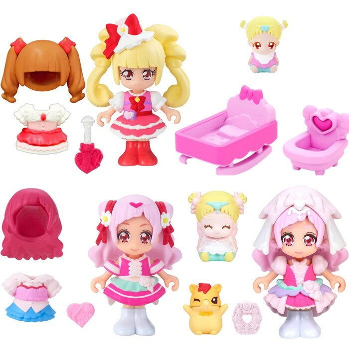 HUG はぐっと!プリキュア プリコーデドール キュアエール & キュアエールチアフルスタイルセット & はぐたん&ベビー家具セット & キュアマシェリ 全4種セット プリキュア おもちゃ 玩具 セット…