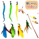 PET PINA ペットピナ 交換用 猫じゃらし セット 猫 おもちゃ 羽棒鈴付き そのまま遊べる棒猫じゃらし2本 交換用おもちゃ6個 ネズミおもちゃ2個 合計...