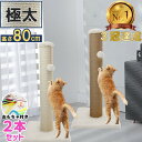 【お得な2本セット】 【3冠達成 楽天1位受賞】 PET PINA 猫 爪とぎポール キャットタワー 極太 ロング 本体 おもちゃ 11点セット 麻巻き 据え置き 直径 14cm 高さ 80cm 幅 41cm