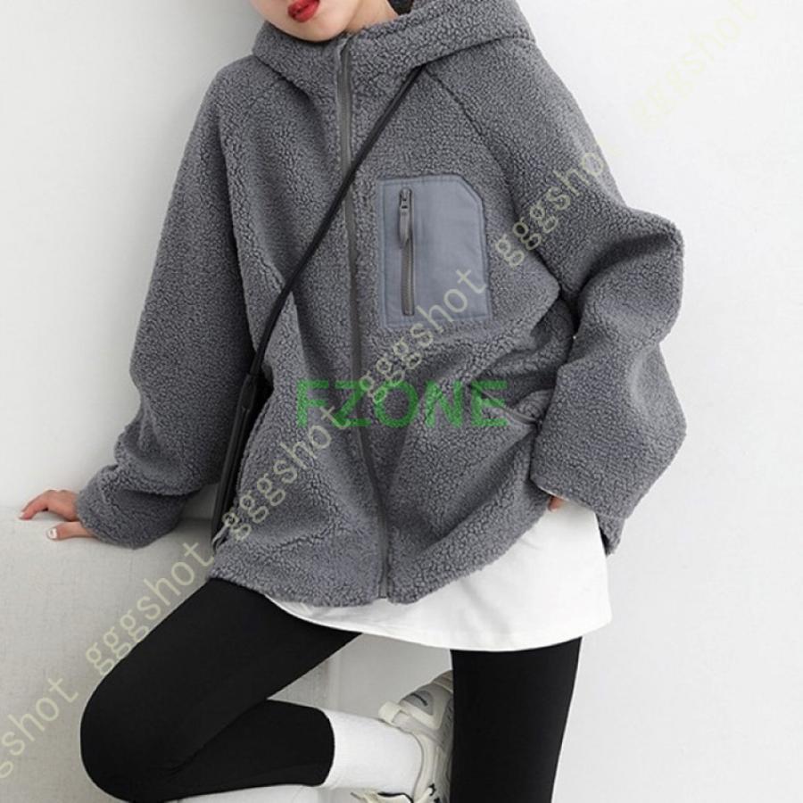 ボア アウター レディース ブルゾン 秋 冬 カジュアル ボリューム オーバーサイズ ゆったり おしゃれ ..