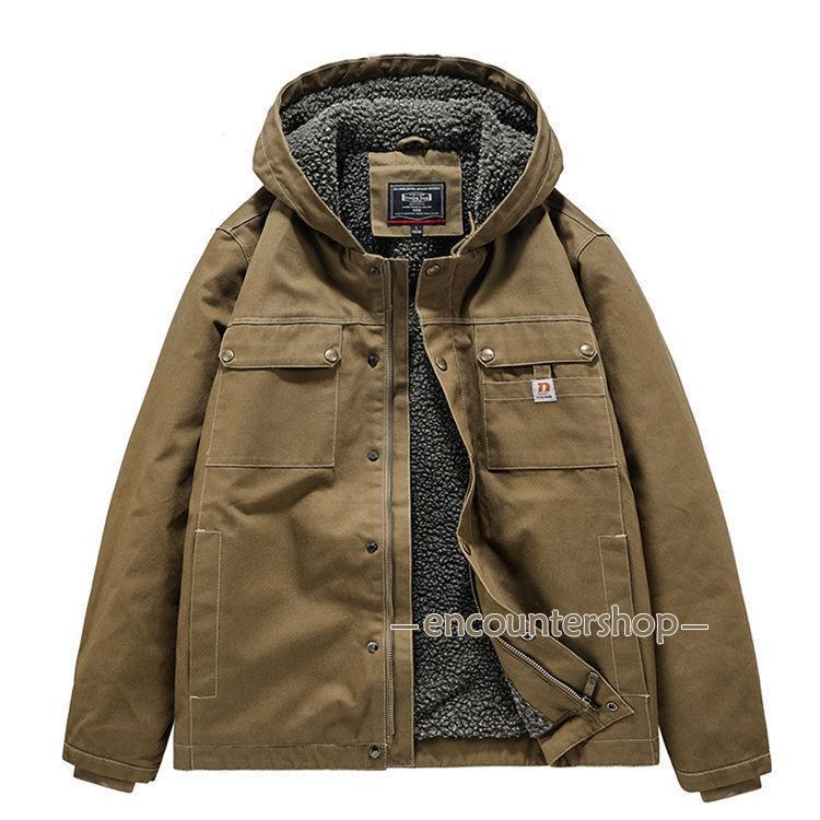 M-65 ミリタリー メンズ 防寒 コート 裏起毛 厚手 アウター ボア フード付き 冬 冬服