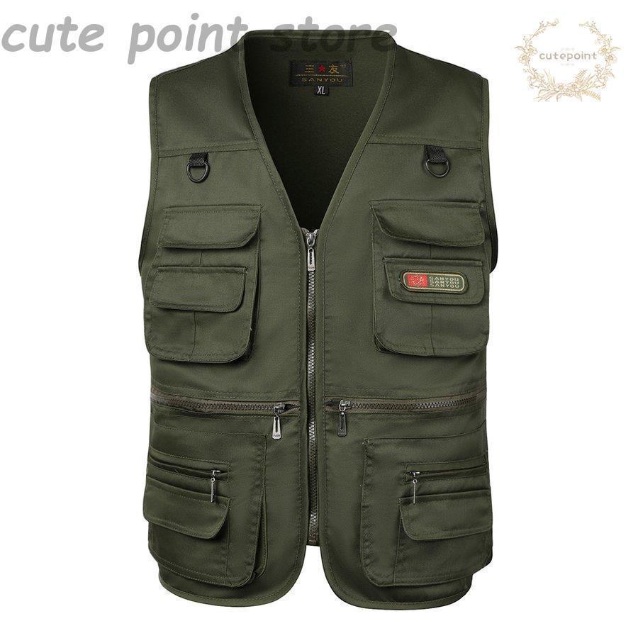 お釣りベスト メンズ アウトドアウェア マン トップス サマーベスト 手ぶらベスト 撮影用 作業着 農業 仕事 登山 ポケット付 多機能ベスト