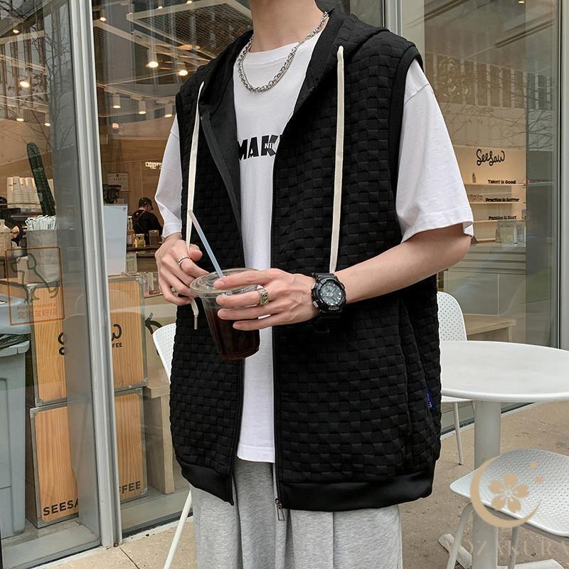 ベスト メンズ パーカー フード付き タンクトップ 春 夏 秋 農業 仕事 通勤 登山 釣り マン キャンプ 撮影用 おしゃれ