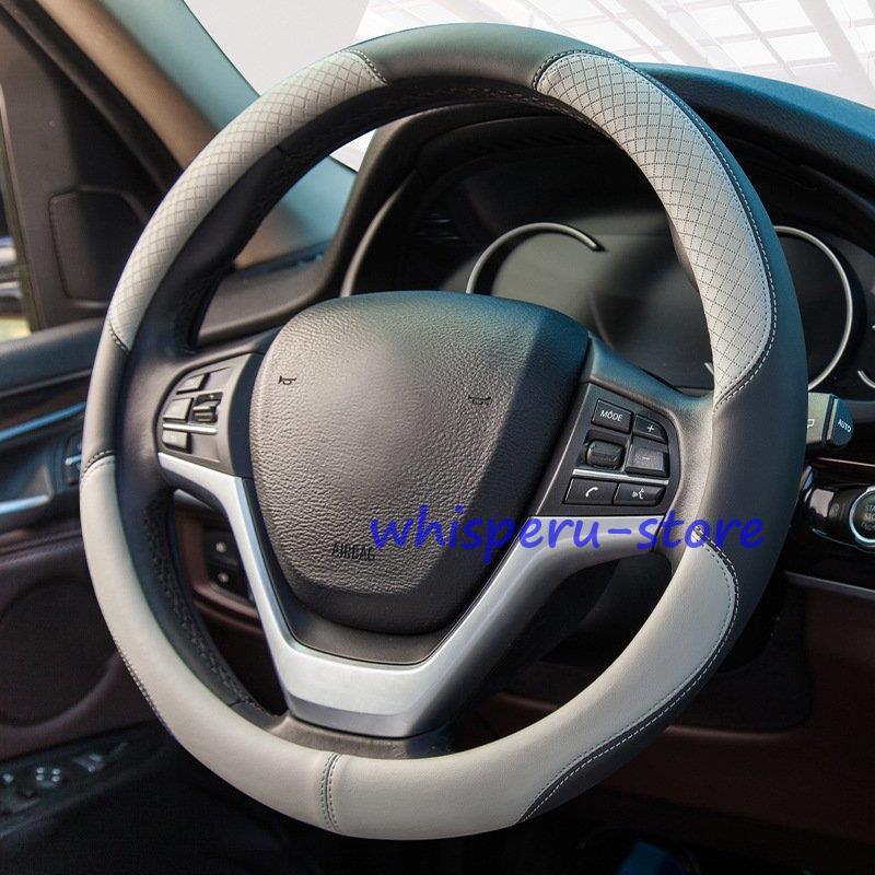 ステアリングカバー ハンドルカバー レザー PU 四季 軽自動車 普通車 乗用車 トラック 自動車内装 おしゃれ 男女兼用 38CM 高級感 内装 可愛い マカロン 汎用