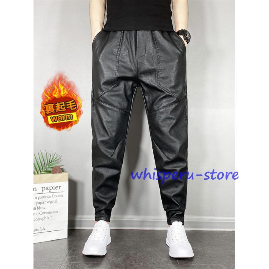 レザーパンツ メンズ バイクパンツ ロングパンツ 革パンツ 皮パンツ 春秋冬 ライダースパンツ 長ズボン ボトムス ズボン バイク お兄系