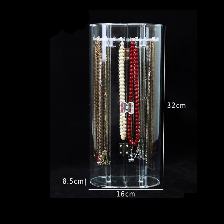 ネックレスケース ジュエス ネックレススタンド アクリルケース 回転式ネックレス...