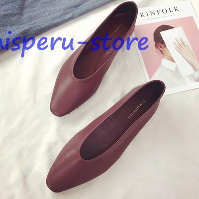 パンプス レディース ローヒール 走れるパンプス シューズ フラットパンプス ぺた...