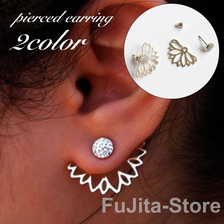 キラキラなラインストーンが可愛いレディース用ピアスです。自分用にはもちろん、プレゼントとしても◎【サイズについて】画像をご参照ください。【素材について】合金【カラーについて】生産ロットにより柄の出方や色の濃淡が異なる場合がございます。お使い...