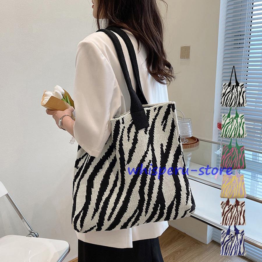 ニットバッグ トートバッグ 大容量かばん