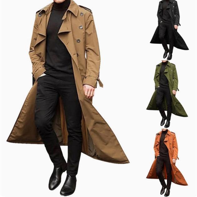 ■ 品名：メンズトレンチコート■ 素材：ポリエステル95%+エラストマー5%■ カラー：全2色■ サイズ：S-6XL■ 季節：春、秋aozorashoten0330の人気検索ワード：メンズ コート 　メンズ　春　秋 冬　ロングコート 　ロング丈 ミディアム　ジャケット　トップス　トレンチコート　トレンチ　チェスターコート　ジャケット　ビジネス　通勤　通学　スプリングコート　ミディアム　紳士用　お洒落　無地　羽織る　春服　定番　通勤　シンプル　大きいサイズ　ファッション 　20代　30代　40代