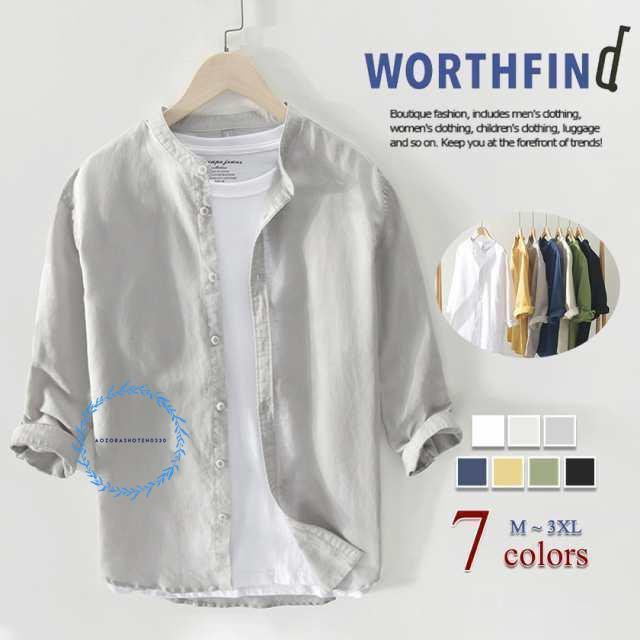 七分シャツ 薄手 男女兼用 綿麻 春 夏 ファッション おしゃれ 人気 かっこいい 夏服 お兄系メンズファッション トップス カジュアルシャ