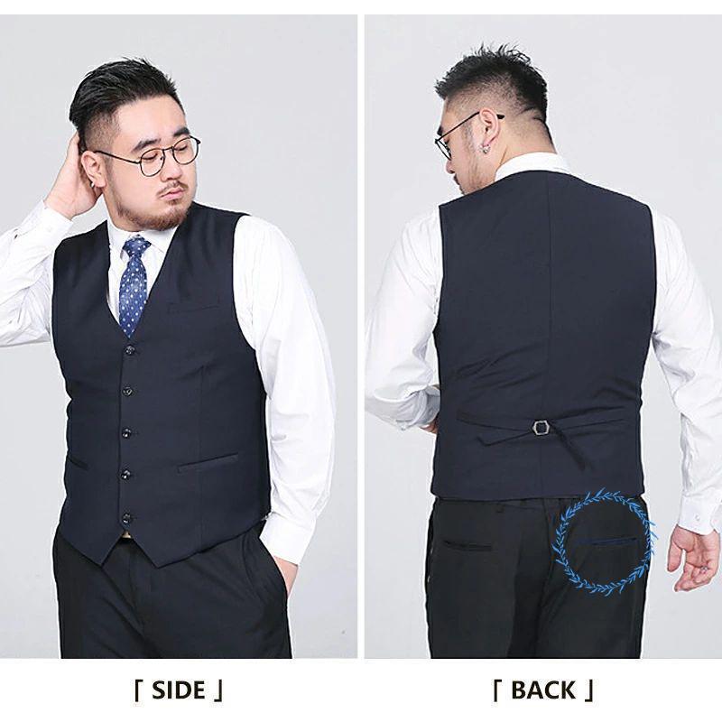 ネクタイ贈 150KGまで ベスト メンズ スーツ ジレベスト S?6XL 尾錠付き 春夏秋冬 超大きいサイズ スーツ仕立て チョッキ フィット ビジネス 結婚式 成人
