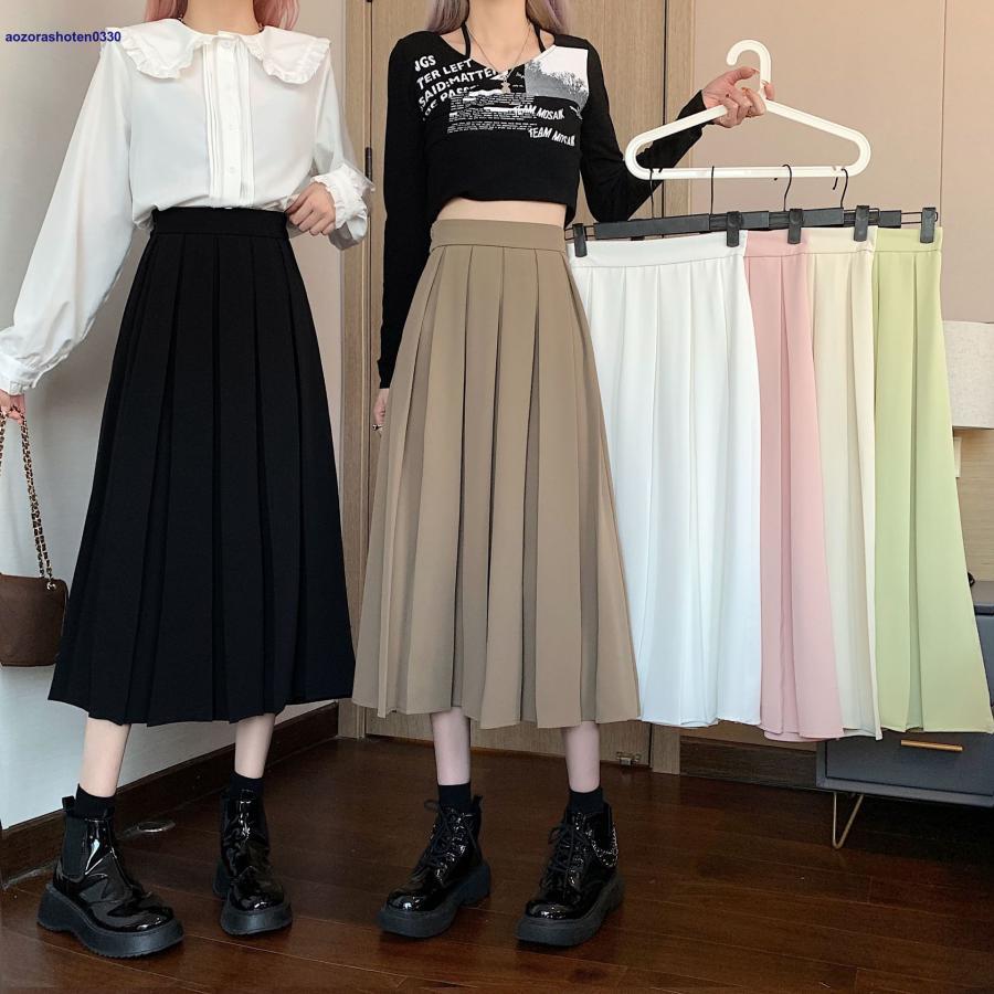 春もの マキシスカート フレアスカート ロング 落ち感 Aライン プリーツ サマー 夏 レディース ハイウェスト ゆったり ウエストゴム