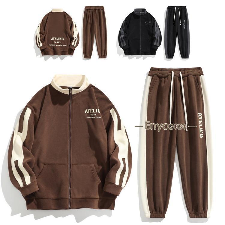 セットアップ フリース上下セット トラックジャケット+ジョガーパンツ 裏起毛 メンズ レディース 秋冬 あたたか[素材]表地/95％ポリエステル、5％ポリウレタン裏地/100％ポリエステル[原産国] 中国