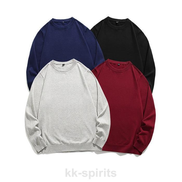 Tops - 春 ニットセーター 春 セーター 春 メンズ ニット クルーネック 上着 トップス 厚手 防寒 暖かい 長袖 無地 シンプル ベーシック カジュアル