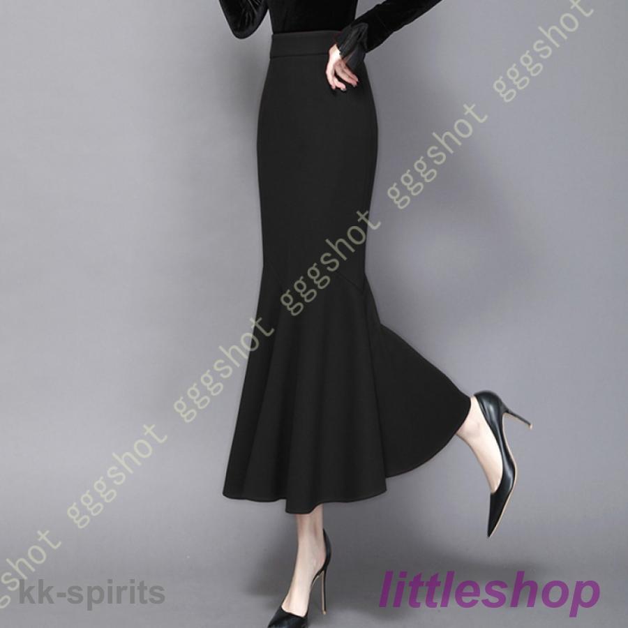 マーメイドスカート タイトスカート ハイウエスト ストレッチ 細見え スカート レディース フォーマル 着やせ 大人 春夏秋冬 オールシーズン 大きいサイズ