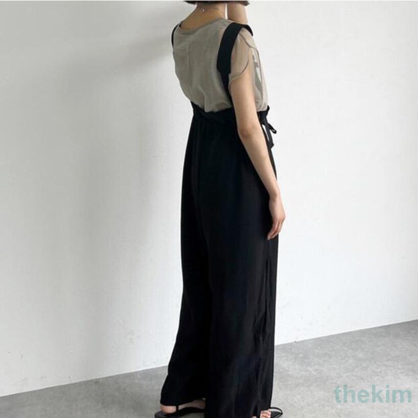 フリル サロペット パンツ レディース 夏 春 オールインワン 大人可愛い サロペッ...