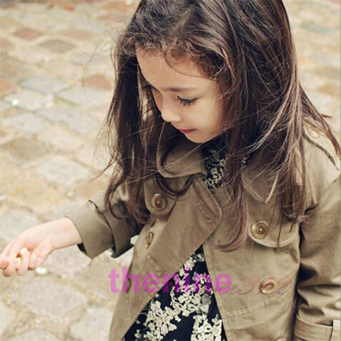 春秋冬新作 トレンチコート キッズ ジュニア 子供服 女の子 アウター 3