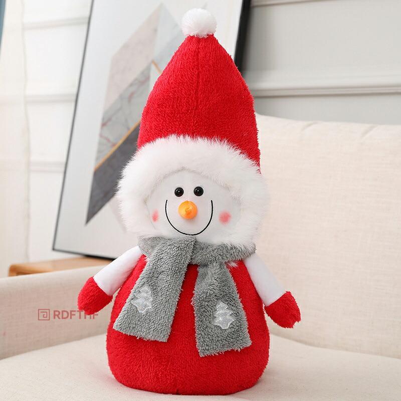 ニャンワークショップのクリスマス 飾り ぬいぐるみ サンタクロース 雪だるま 人形 クリスマス プレゼント 抱き枕 クッション 添い寝 インテリア かわいい 彼女に 手触り｜アングル2