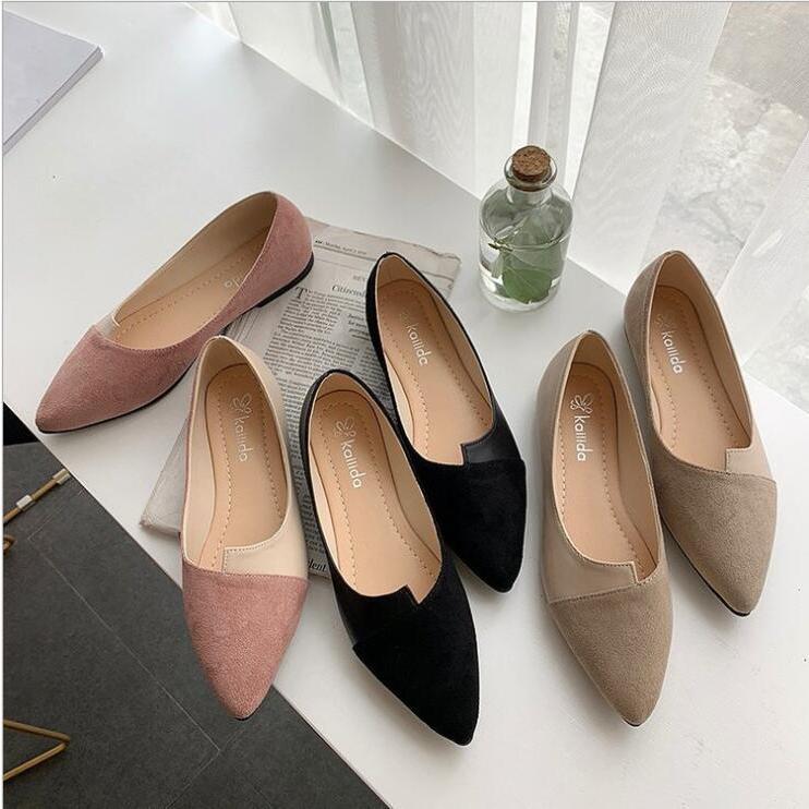 パンプス アウトソール カットデザイン ぺたんこ レディース 【35】22.5-23.0cm 【36】23.0-23.5cm 【37】23.5-24.0cm 【38】24.0-24.5cm 【39】24.5-25.0cm ヒール：1cm 【素材】PU＋PLASTIC