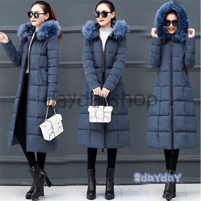 ダウンジャケット 中綿 ダウンコート 冬物 冬服 ロング丈 コート レディース 暖かい フード付き きれいめ ロングコート 軽量 大きいサイズ Aライン