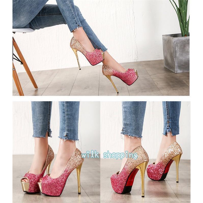 キャバパンプス ハイヒールサンダル パンプス pumps オープントゥパンプス パーテ...