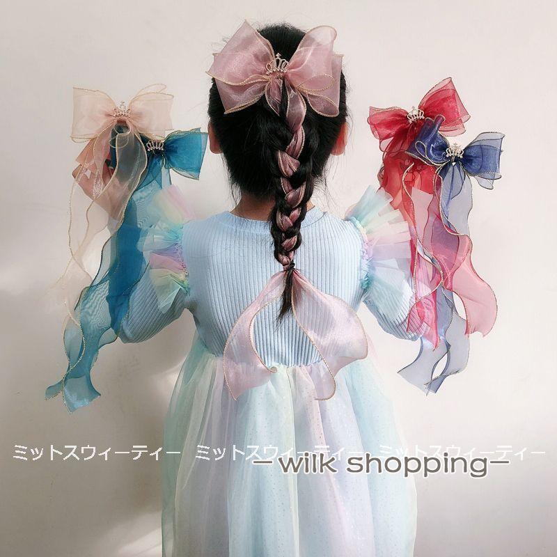 キッズ髪飾り 子供ヘアアクセサリー ヘアピン リボン 結婚式 子供 ヘアアクセサリー シフォン ヘアピン 入学式 入園式 卒園式 卒業式 発表会 結婚式 編み上げ