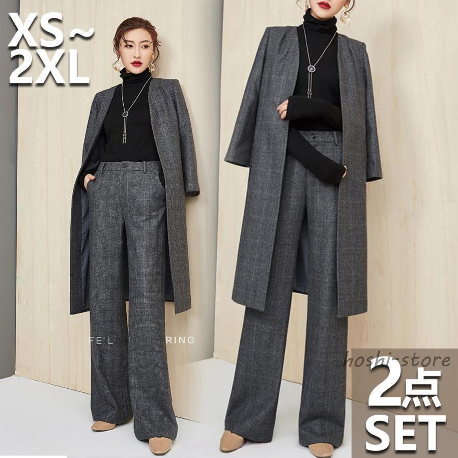 樂天商城 - 卒業式 服 母 スーツ セットアップ レディース 春 ブレザー ワイドパンツ 服 秋 冬 ハイウエスト ウエストゴム 30代 50代 40代 入学式 卒園式 入園式