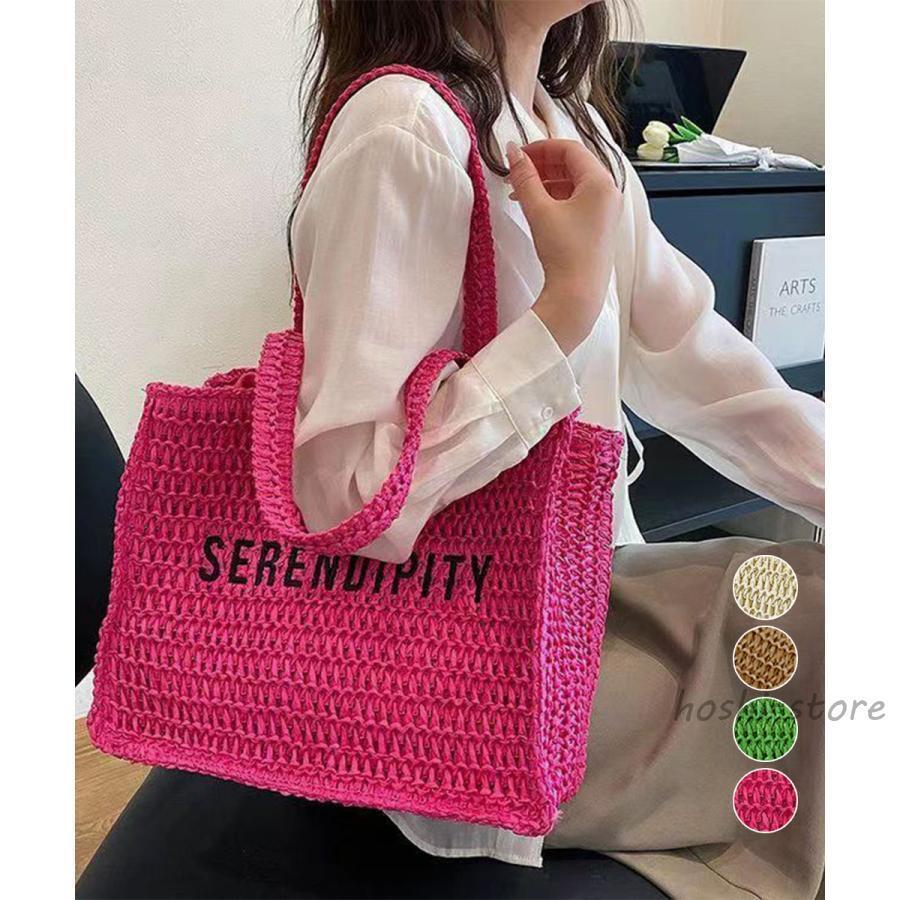 春 夏 秋 ストローバッグ トート かごバッグ韓国風