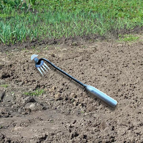 樂天商城 - 多機能除草機、手除草除去プーラー、除草ツール、除草除去ツール草引き、芝生盆栽用ステンレス製手動除草機 除草鍬 片手用 ポータブル草引き 裏庭中庭野菜植栽
