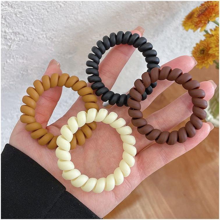 ヘアゴム 5本セット スプリングゴム 髪ゴム レディース ヘアアクセサリー 髪留め まとめ髪 シンプル 無地 ヘアアレンジ 髪飾り お風呂