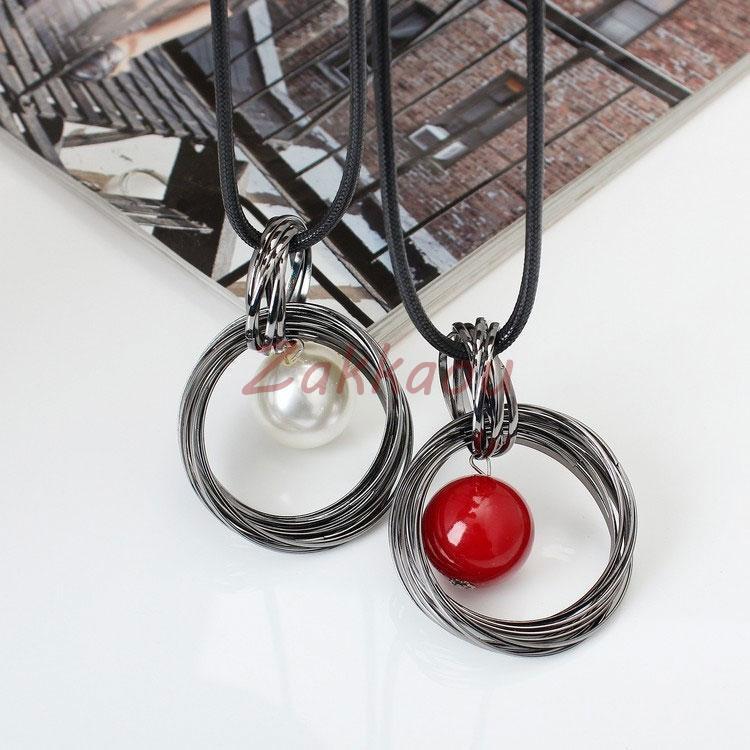 Red Coral - ネックレス レディースラリエット チェーン　ロングネックレス アクセサリー 母の日 ギフト レディース シンプル 大人 プチペンダント 結婚式 お呼ばれ