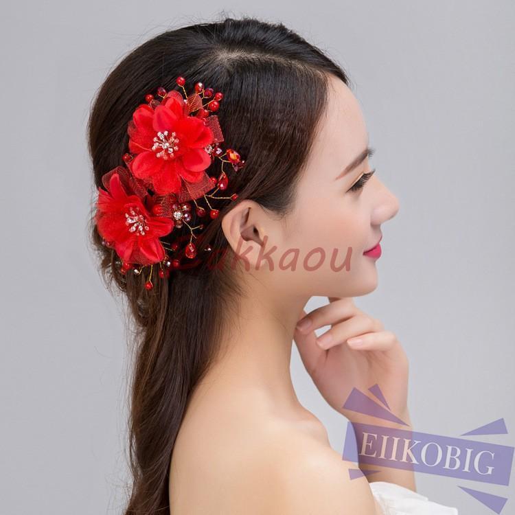 お嫁さん　髪飾り　かんざし　花嫁　レディース　ヘアアクセサリー ウェディング　...