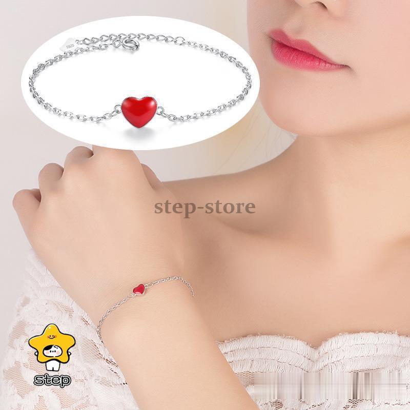 ブレスレット アクセサリー レディース 女性用 チャーム シルバーカラー ハート 銀色 かわいい おしゃれ シンプル ギフト 記念日 誕生日 プレゼン