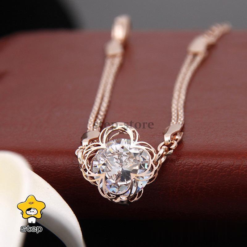 ブレスレット レディース アクセサリー ラインストーン ビジュー チェーン フラワー 花 透かし 立体 華奢 エレガント フォーマル